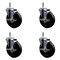Service Caster 5'' Hard Rubber Wheel Swivel 7/16'' Grip Ring Stem Caster Set with Brake, 4PK SCC-GR20S514-HRS-TLB-716138-4 - alternate 1